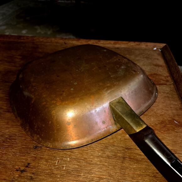 Bridgeport Copper Clad Square Fry Saute Stove Top Pan - Picture 4 of 9